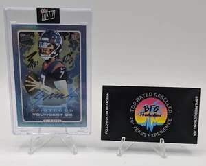 2023 CJ Stroud Topps Now Tyson Beck - Rookie On Card Auto Blue Foil - 44/49 RC - Foto 1 di 8