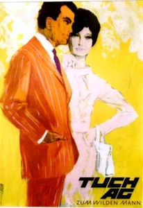 Original vintage poster TUCH AG SWISS MEN'S FASHION 1963 - Picture 1 of 1