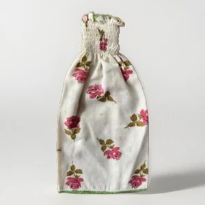 Vintage Barbie Clone? Doll Maxi Long Rose Floral Print Strapless Dress - Picture 1 of 1