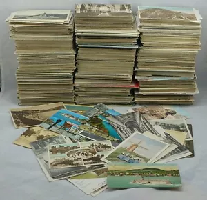 Alt Vintage Postkarten Sammlung UK & Ausland Topo B-weiß Farbe Restposten - Bild 1 von 3