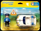 Playmobil 1-2-3 Police Car Policeman 3-Piece Set #6797 Ages 1 1/2+  New & Sealed