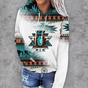Vintage Pattern 3D Print Hoodie Women Fashion Oversized Ethnic Style Hoodies Wom - Picture 1 of 27