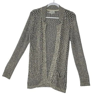 SKIES ARE BLUE Cardigan Women Medium Knit Open Front Sweater Cozycore Outdoor - Image 1 of 4