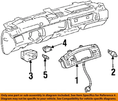 Medidor de velocímetro usado se adapta a: Cadillac Seville 1994 EE. UU. clúster analógico grado A Foto 1 de 2