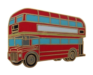London Routemaster Double Decker Bus Pin Badge - Picture 1 of 3