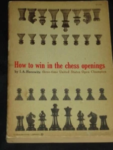 WIN CHESS OPENINGS Book Horowitz Paperback Paper Back - Picture 1 of 3