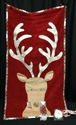 PB x pbk Pottery Barn Kids Classic Velvet Reindeer Advent calendar countdown NEW - Image 1 of 4