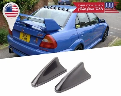 2X H: 2.5" ABS techo negro aleta de tiburón alerón ala vórtice generador para VW Porsche Foto 1 de 2