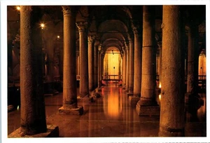 Sunken Basilica Cistern, Istanbul, Turkey Postcard - Picture 1 of 2