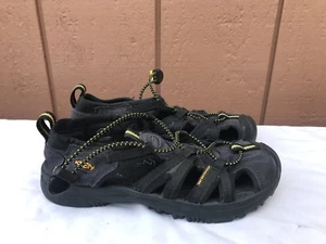 EUC Keen Waterproof Sandals Youth Size US 3 EUR 35 Gray Black Canvas A7 - Picture 1 of 10