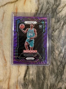 2023-24 Panini Prizm Monopoly Brandon Miller Purple Wave RC Hornets Rookie SP - Picture 1 of 2