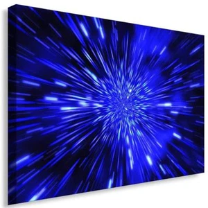 Sterne Warp Blau Leinwandbild / AK Art Bilder / Leinwand Bild + Mehrfarbig + XXL - Bild 1 von 5
