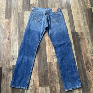 Jeans Levi's 501 Azul Vintage (501-0115) Ajuste Real W32 L34.5 Hecho en EE. UU. *LEER - Imagen 1 de 17