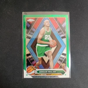 JORDAN WALSH 2023-24 Topps Chrome Green Logo Refractor RC #189 Celtics RC L46 - Picture 1 of 2