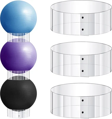 Wenqik 3 Piezas Soporte para Pelota de Ejercicio 14.5 Pulgadas Plástico Yoga Base Estabili Foto 1 de 4