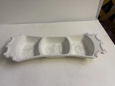 Bandeja para servir ángel de cerámica de 3 secciones Bella Casa por TODA Foto 1 de 4