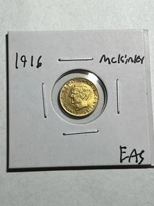 1916 McKinley Gold Commemorative Dollar $1 Gold Commem UNC BU - Picture 1 of 4