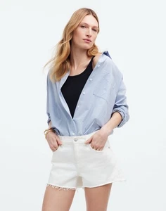 Madewell Low Rise Relaxed Fit Boyfriend Short White Size 33 NWT - Picture 1 of 15