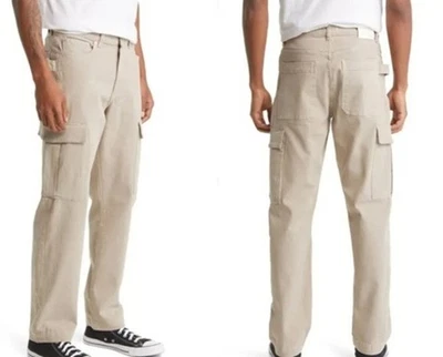 DL1961 Noah Tapered Straight Leg Cargo Pants Tan Actual 29x30 Tag 28x31 Stretch - Image 1 of 4