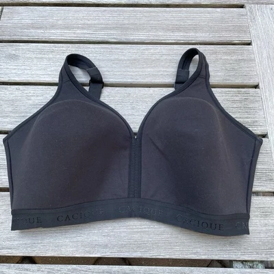 Lane Bryant Cacique Bra Size 40G Black Lightly Lined Full Coverage Wireless - Image 1 of 4