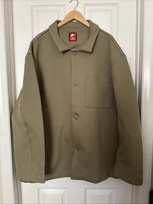 Hombre XXL-TALL Ropa Deportiva Tech Pack Botón Completo Polar Chaqueta Oliva FZ7566-276 Foto 1 de 4