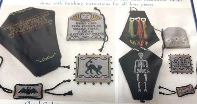 RARE Creepy Crawly Halloween Casket & Needlework Chart By Blue Ribbon Designs - Image 1 of 3