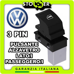 Pulsante Alzacristallo Interruttore Tasto Passeggero VW Golf Polo Passat Tiguan - Imagen 1 de 18