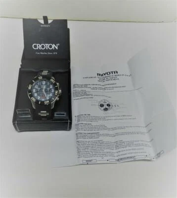 RELOJ PULSERA CROTON CUARZO HOMBRE CRONÓGRAFO CON MANUAL HECHO EN JAPÓN EN CAJA FUNCIONA Foto 1 de 4