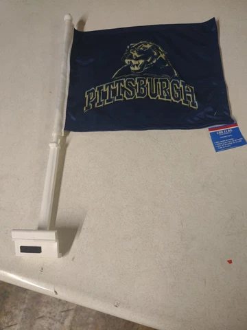 Officially Licensed NCAA Pittsburgh Pitt Panthers Team Logo Car Window Flag Cover