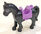 LEGO FRIENDS PONY/HORSE BLACK with Lilac Saddle