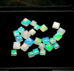 Natural Ethiopian MultiFire Opal Gemstone, 6 To 4 MM 25 Piece Lot Fire Opal. - Picture 1 of 7