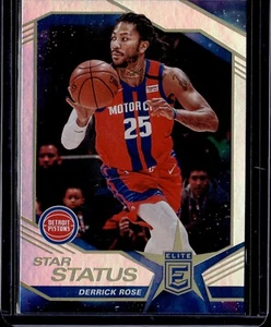 2019-20 Donruss Elite DERRICK ROSE Star Status Holo #1 Detroit Pistons - Picture 1 of 2