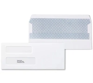 New Staples Security Tinted #8 Business Envelopes 3 5/8" x 8 5/8" White 500/Box - Picture 1 of 4