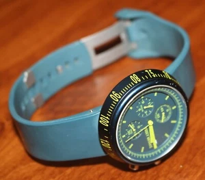 ISSEY MIYAKE Trapezoid Wristwatch VD67-0020 Blue Naoto Fukasawa Seiko Tachymeter - Picture 1 of 4
