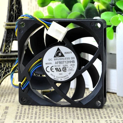 Delta DC brushless CPU cooling fan AFB0712HHB 0.45A 4-wire 70x70x15mm - Image 1 of 4