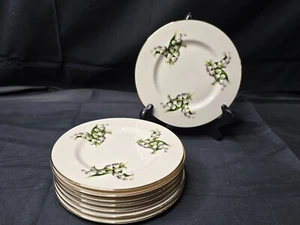 Fine Arts China Lily Of The Valley Bread Plates Set of 8 - Picture 1 of 2
