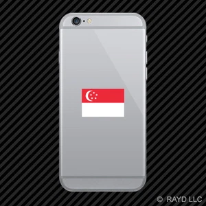Singaporean Flag Cell Phone Sticker Mobile Die Cut Singapore - Photo 1 sur 1