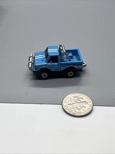 Micro Machines Datsun 4x4 Off Road Blue Pick Up Truck Stripes Galoob Vintage 86 - Picture 1 of 6