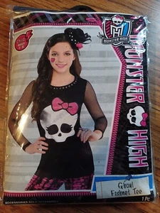 Monster High Ghoul Fishnet Tee Halloween Costume Shirt Child Medium 8-10 - Picture 1 of 3