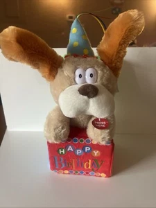 Cuddle Barn 12 Zoll Flappy Birthday animierter Plüschwelpe Hund singt Happy Birthday - Bild 1 von 15