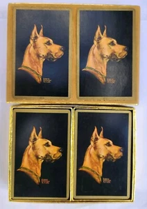VINTAGE CONGRESS Playing Cards Double Deck Great Danes Cel-u-tone Finish - Bild 1 von 5