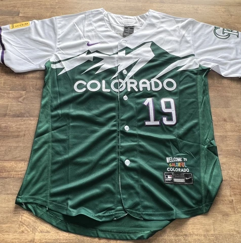 Charlie Blackmon Colorado Rockies Nike City Connect Jersey Size Large Cover