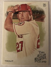 2019 Topps Allen & Ginter Mike Trout Baseball Card #10 Angels High Grade