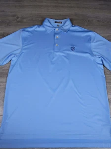 Peter Millar Summer Comfort Golf Polo Shirt Men's L Light Blue LSCC - Picture 1 of 9