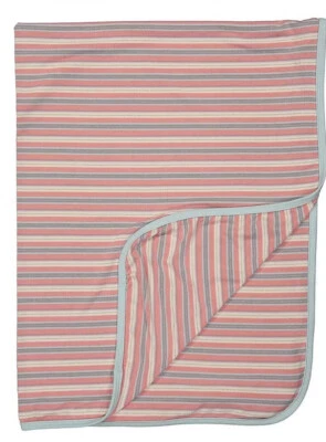 New Kickee Pants Baby Girl Blanket India Dawn Stripe Swaddling Receiving Blanket - Image 1 of 4
