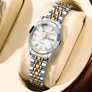 Ladies Watch Casual Stainless Steel Waterproof Quartz Women's Watches Wristwatch - Picture 1 of 11