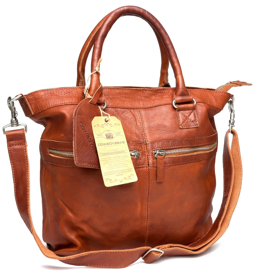 Cowboysbag V3319 Womens Cognac Huntly Satchel Bag - Image 1 of 4