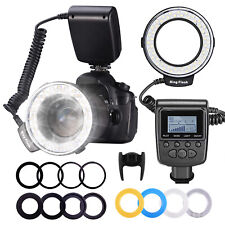 Neewer 48 Macro LED Ring Flash Light with LCD Display Screen, Adapter Rings