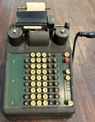 Vintage Burroughs Portable Adding Machine Tape Register-Non Working-For Parts - Image 1 of 4