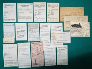 VINTAGE RAILROAD FORMS, RECEIPTS & PASSES: 1918-1960s - Pullman Seaboard & MORE! - Picture 1 of 10